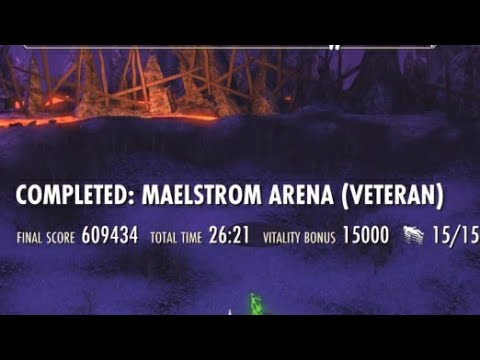 ESO Veteran Maelstrom Arena Magicka Arcanist 609k and build Gold Road PS5 EU