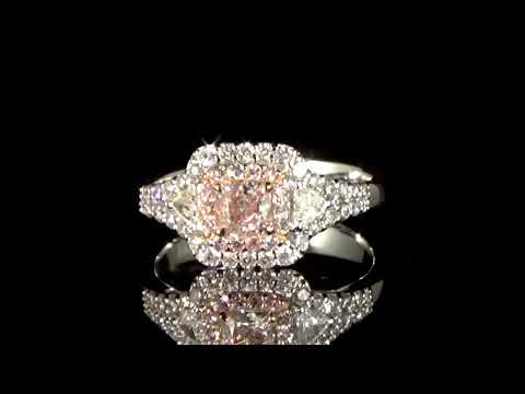 GIA Certified 0.35ct Fancy Light Pink Diamond Ring