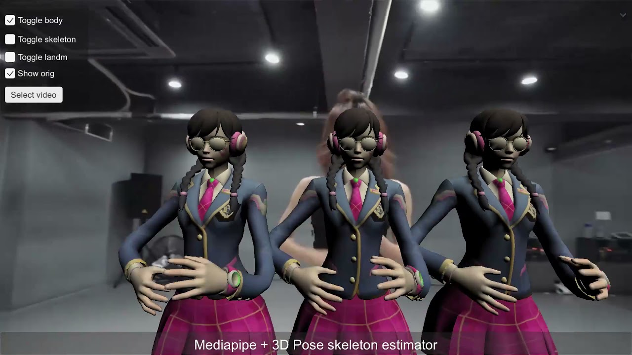 Motion capture using 3D pose estimation with Unity and mediapipe