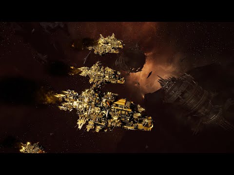 Orks vs Tyranids - Massive Battle - Battlefleet Gothic Armada 2