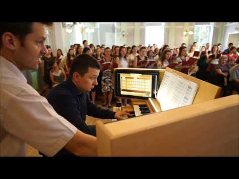 "A-nviat Cristos!" cântat de organistul Ovidiu Leonas cu corul Jubilate - dirijorul Kenneth Tucker