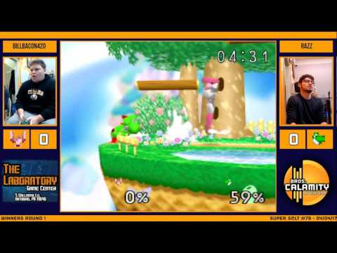 S@LT #78  BillBacon420 Falcon vs Razz Yoshi   Winners Round 1   SSB64 Singles