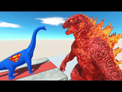 RED GODZILLA DEATH UNITS - Animal Revolt Battle Simulator
