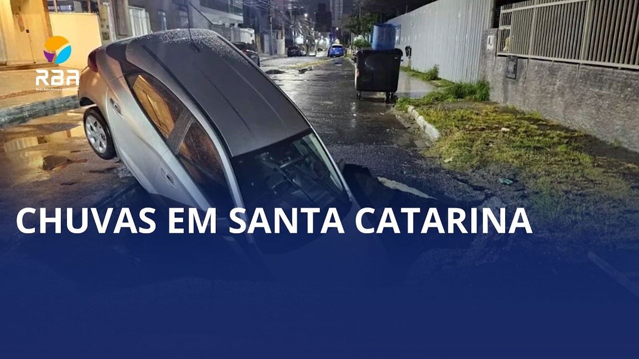 Temporal causa estragos em Santa Catarina