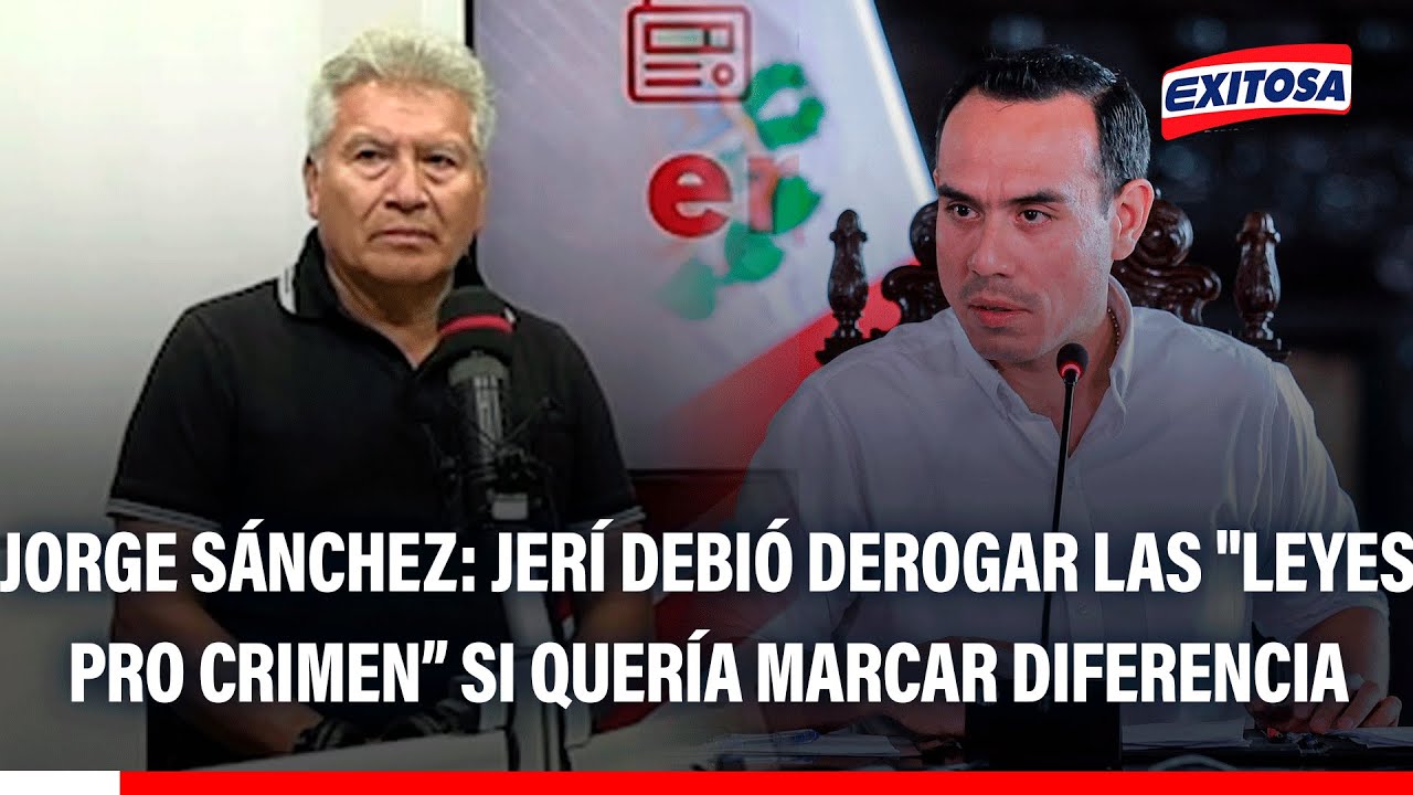🔴🔵 Jerí debió derogar las "leyes pro crimen si quería marcar una diferencia", indica especialista