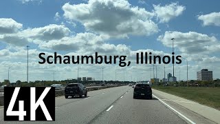 Driving in Schaumburg, Illinois 4K Street Tour - Just One Big Shopping District