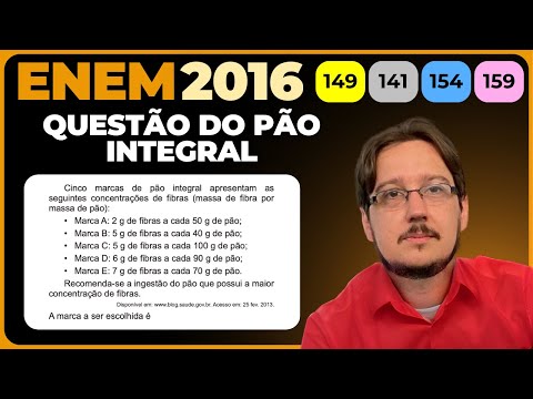 ENEM 2016 || Proporção || Cinco marcas de pão integral apresentam as seguintes concentrações de