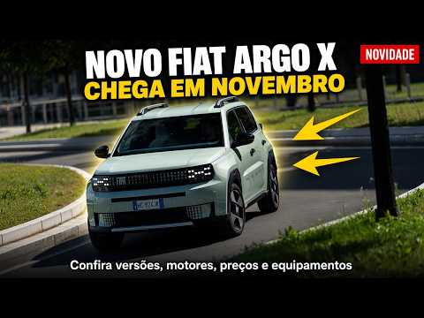 Novo Fiat Argo X chega em novembro, confira versões, motores, preços e equipamentos