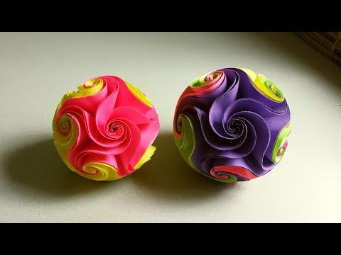Twirl star ball (star rose) - step by step tutorial - EzyCraft