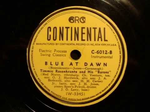 78rpm: Blue At Dawn - Timmie Rosenkrantz and his "Barons", 1945 - Continental 6012