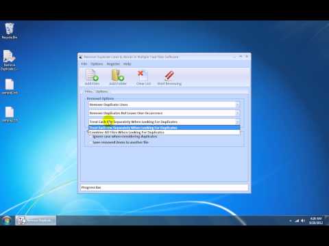 Remove Duplicate Lines & Words In Multiple Text Files Software