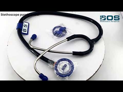 Double sided stethoscope, machined stainless steel, single p...