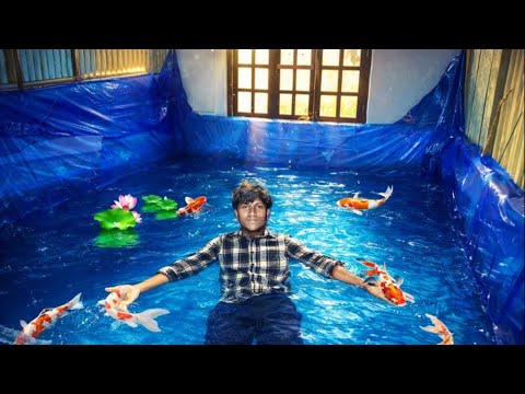 Turning Our OLD ROOM😳Into a KOI😻 SWIMMING POOL!! /JENISH KJ 