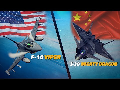 Chinese J-20 Mighty Dragon Vs F-16 Viper | Digital Combat Simulator | DCS |