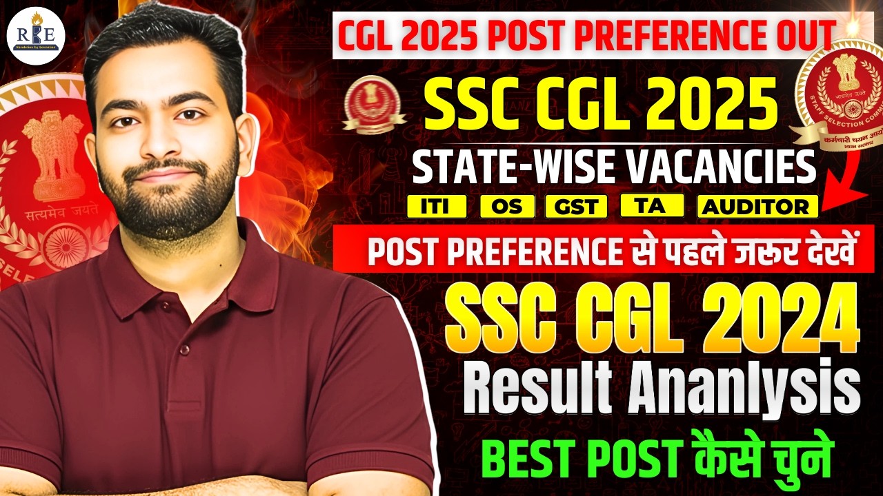 SSC CGL 2025 Post Preference Released 🚨 | State-Wise Vacancy | Top Posts Analysis| Shubham Sir