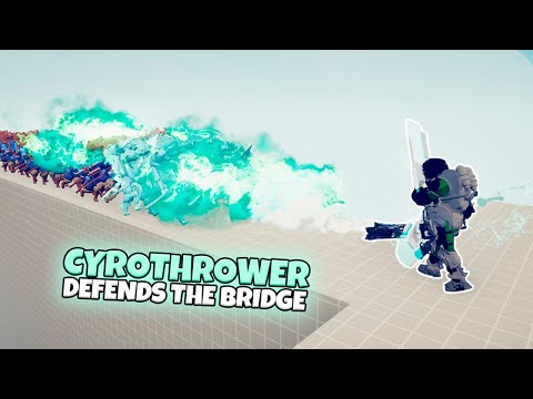 CYROTHROWER DEFENDS THE BRIDGE VS EVERY FACTION | TABS MODDED GAMEPLAY