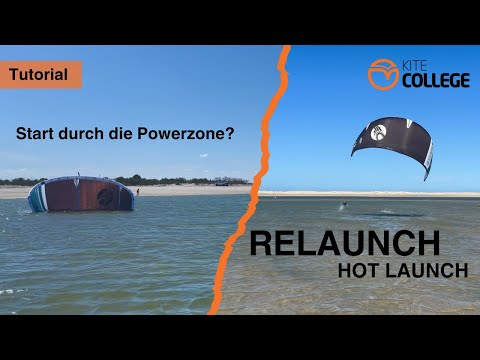 Kitecollege Tutorial Hot Launch I Relaunch mit dem Kite sicher durch die Powerzone starten