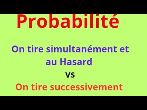 Probabilité , Tirage