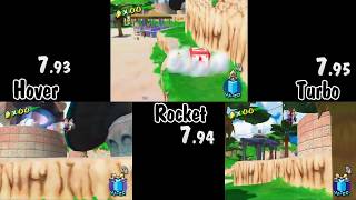 Sand Bird - Nozzle Strat Comparison (Hover/Rocket/Turbo) - Super Mario Sunshine