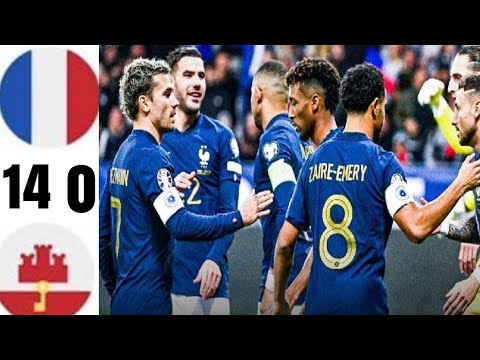 france vs gibraltar 14-0 - All Goals & Highlights - 2023 HD