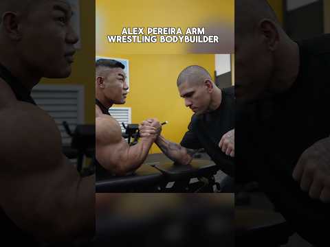 UFC light heavyweight champion Alex Pereira vs Bodybuilder in Arm Wrestling 💪
