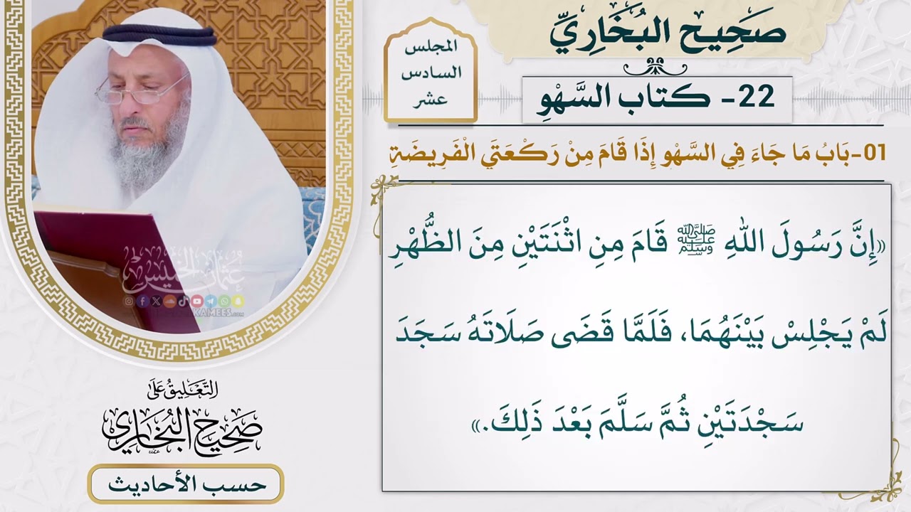 [1225] حديث: إن رسول الله قام من اثنتين من الظهر لم يجلس بينهما [[أبواب السهو]]