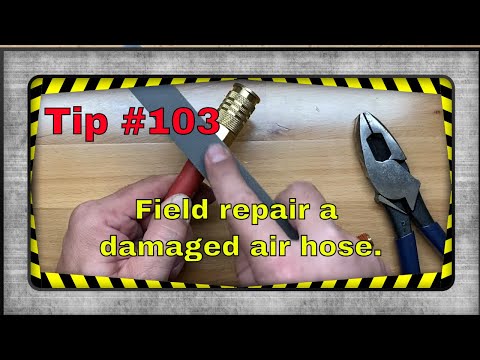 So reparieren Sie einen beschädigten Luftschlauch.