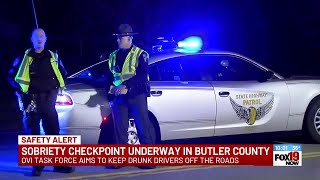 Sobriety checkpoint underway in Butler County