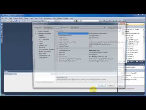 Create and populate an Empty C++ project VS2010