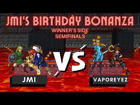 JMi (Link, Falcon) vs. VaporeyeZ (Sora, ZSS) - Winner's Semis - JMi's Birthday Bonanza