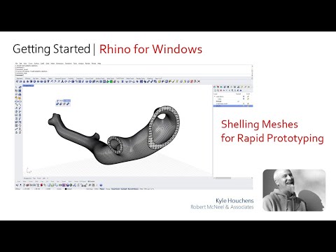 Getting Started with Rhino 7 for Windows - Shelling Meshes and Preparing for 3D Printing.