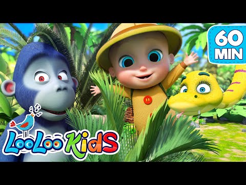 🌴 1-Hour Jungle Adventure - S2EP104 - Musical Adventure Collection - LooLoo Kids Songs for Kids