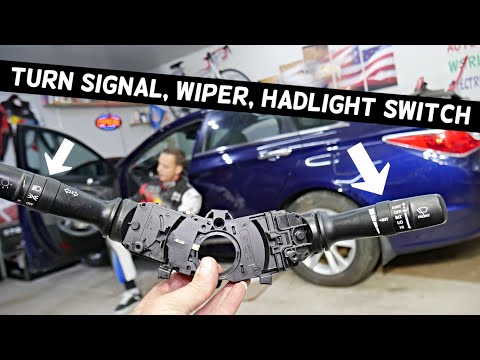 HYUNDAI TURN SIGNAL SWITCH WIPERS SWITCH REPLACEMENT REMOVAL demonstrated on Hyundai Sonata