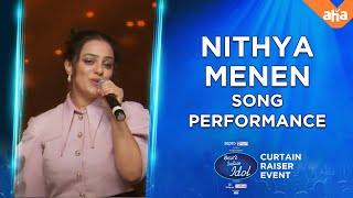 Nithya Menen Singing @ Telugu Indian Idol Curtain 
