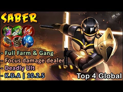 Saber | The fastest way to death | Top Global Saber Gameplay & Build - Mobile Legends