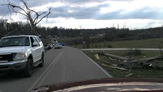 preview picture of video 'Tornado In Henryville, IN drive through the day after . My home town'