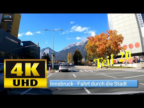 Innsbruck Fahrt durch die Stadt 4K 20