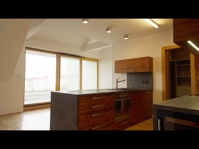 Prodej mezonetového bytu 4+kk, ul. Burešova, Brno - Veveří, terasa, sklep