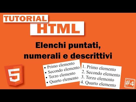 Elenchi puntati, numerali e descrittivi - #4 Tutorial HTML Ita