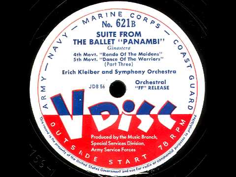 V-Disc 621B & 622B   Erich Kieber Symphony,  Edward Vito