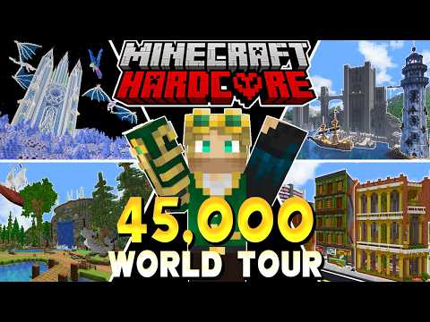 RECORD-BREAKING 45,000 Day HARDCORE Minecraft WORLD TOUR