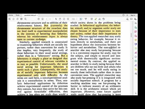 Essential Readings Article 1 of 10: Baer, Wolf, and Risely, 1968