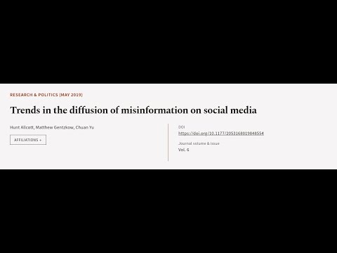 Trends in the diffusion of misinformation on social media | RTCL.TV