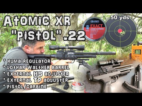 Atomic XR .22 Air Pistol - 50 & 100 Yard Accuracy TEST + FULL REVIEW - Brocock Regulated PCP Airgun