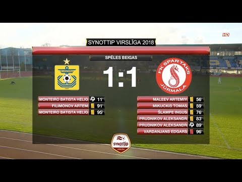 FK Ventspils - Spartaks Jūrmala 1:1 labākie momenti (20. okt.)