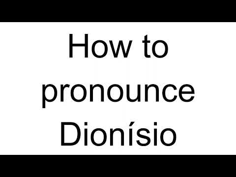 How to Pronounce Dionísio (Portuguese)