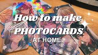 How to make photocards at home  | personal,kpop,art laminated art cards