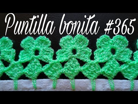 Easy one-round lace edging #365 - @puntillaskelly #lace