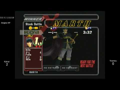 SSS 9.3 SSBM - Kalvar (Marth) vs. HoG | Tiramisu (Fox) - Melee WF