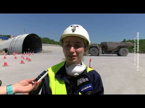 Borski studenti u kompaniji „Srbija Ziđin Mining““, 13. maj 2022.(RTV Bor)